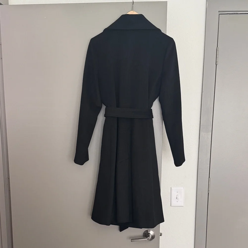 NWOT Michael Kors Wool Black Belted Coat, S